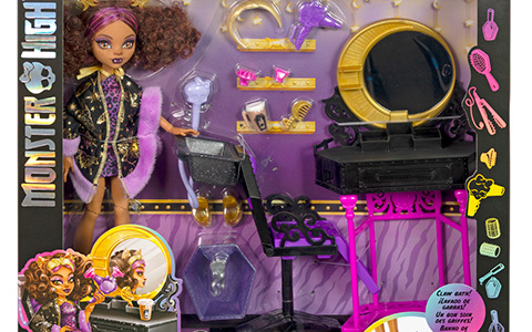 Monster High Clawdeen Wolf Scare-do Salon playset with doll