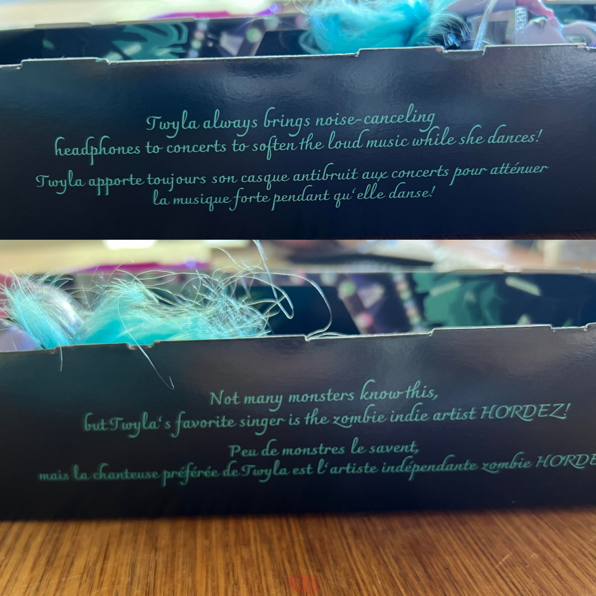 Monster High Buried Secrets 5 Concert Lurks Twyla Boogeyman doll