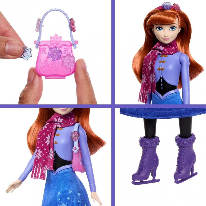 Disney Frozen Jewel Reveal Ice Skating Anna Fashion Doll