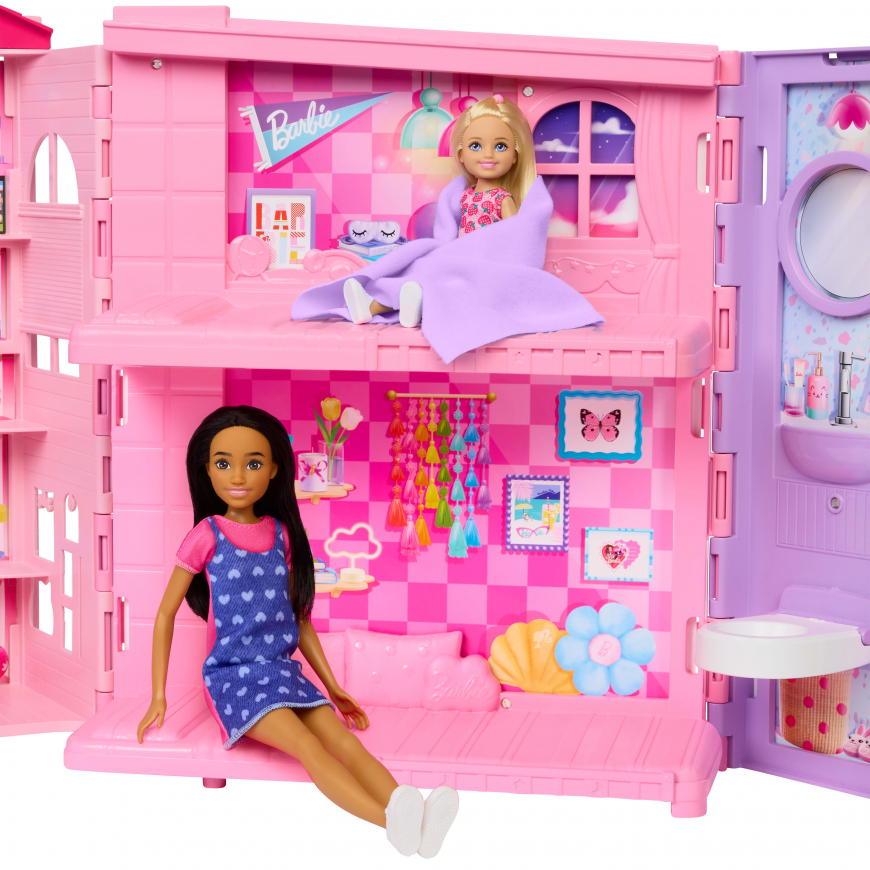 Barbie folding house with doll