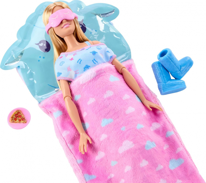 Barbie Sleepover Reveal Pyjama Surprise JMR88 doll blond