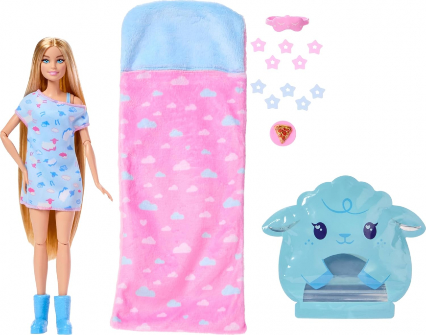 Barbie Sleepover Reveal Pyjama Surprise JMR88 doll blond