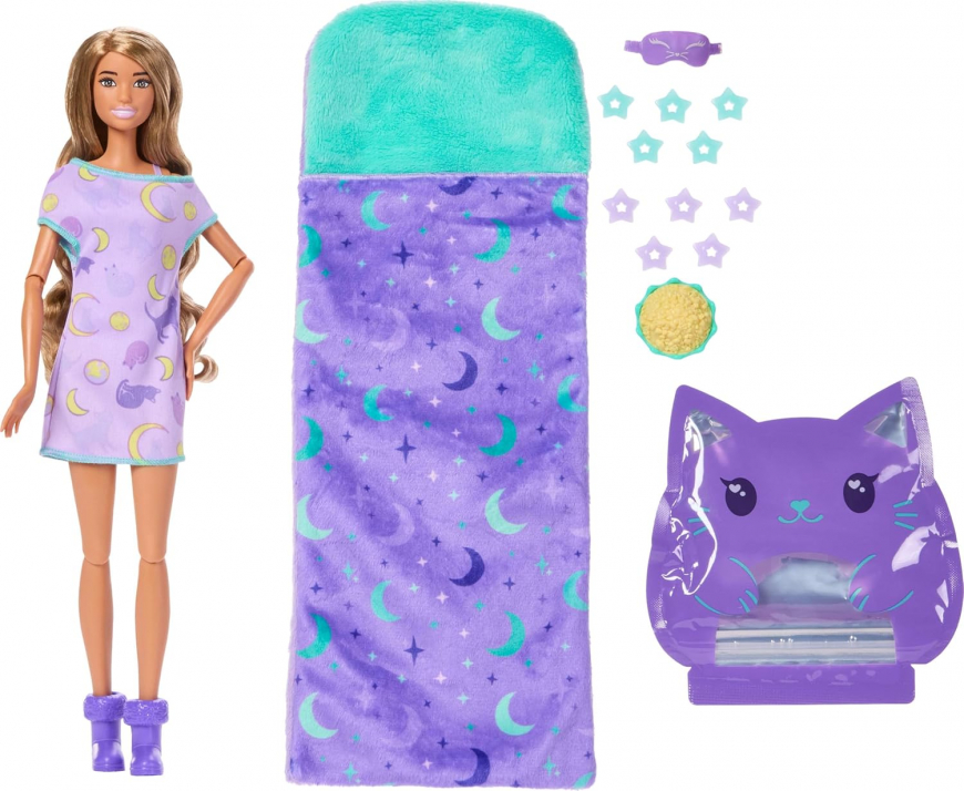 Barbie Sleepover Reveal Pyjama Surprise JMR90 doll