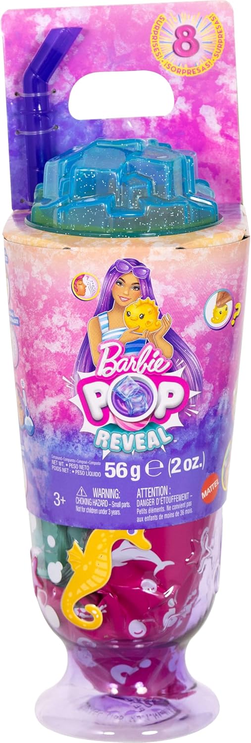 Barbie Pop Reveal Sea Slushy Series doll Sea Horse JKF61