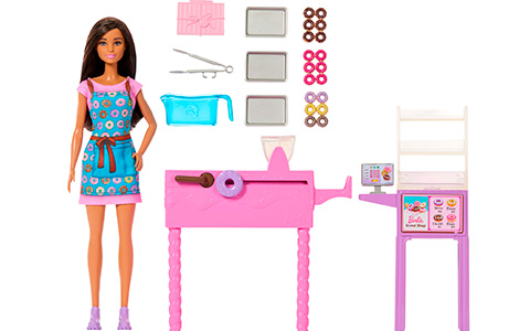 Barbie Careers Donut Shop Playset with Fashion Doll
