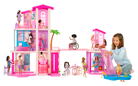 Barbie Customizable Dreamhouse Doll House with Accessories
