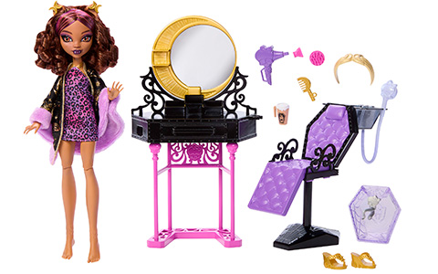Monster High Clawdeen Wolf Scare-do Salon playset with doll