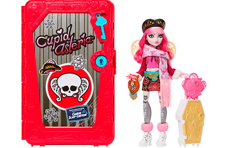 Monster High Skulltimate Secrets 2026 Destination Cabin Slay-cation dolls Cupid Asteria and Clawdeen Wolf