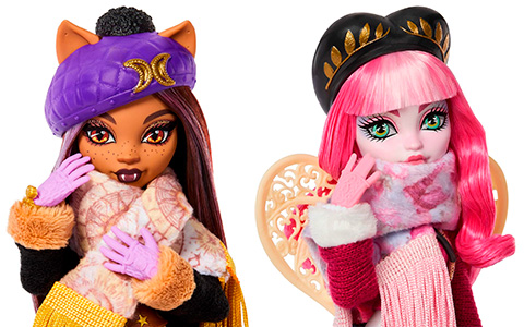 Monster High Skulltimate Secrets 2026 Destination Cabin Slay-cation dolls Cupid Asteria and Clawdeen Wolf