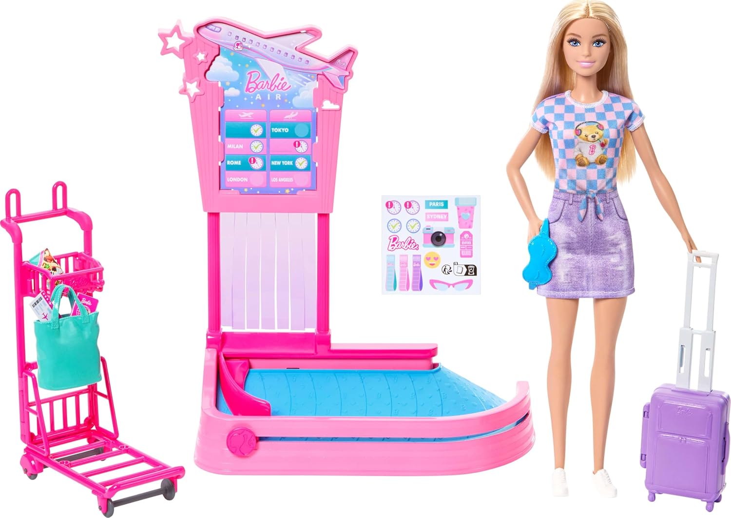 Barbie Family and Friends Baggage Claim Playset - YouLoveIt.com