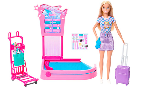 Barbie Family and Friends Baggage Claim Playset