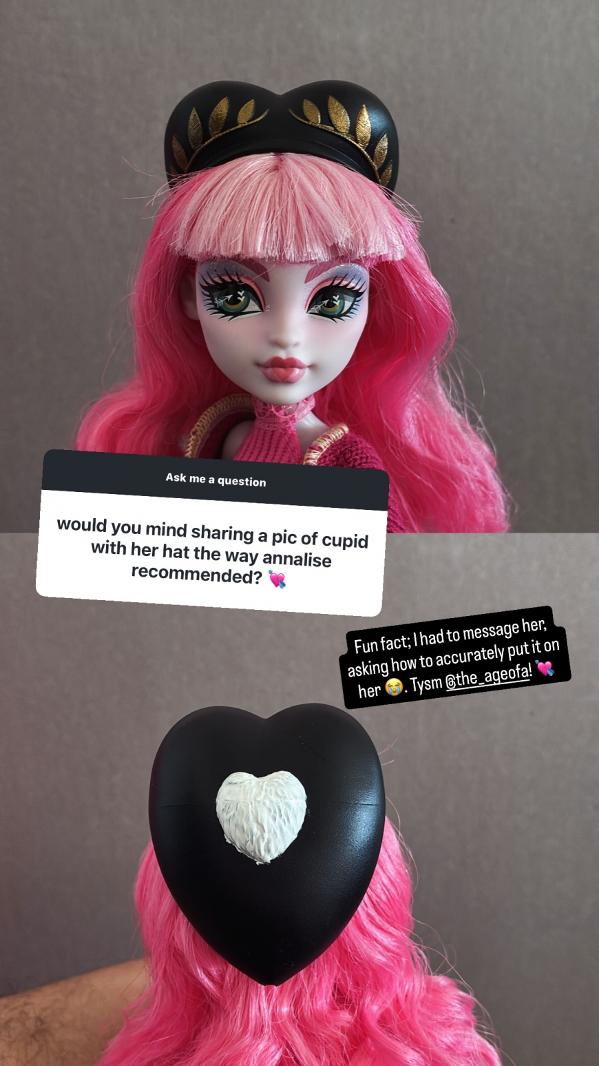 Cabin Slay-cation Cupid Asteria doll in details