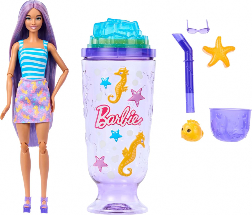 Barbie Pop Reveal Sea Slushy Series doll Sea Horse JKF61
