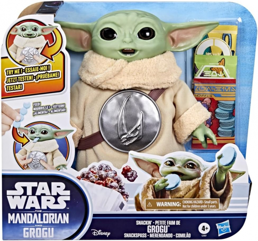 Star Wars Snackin' Grogu Action Figure from Hasbro - The Mandalorian & Grogu
