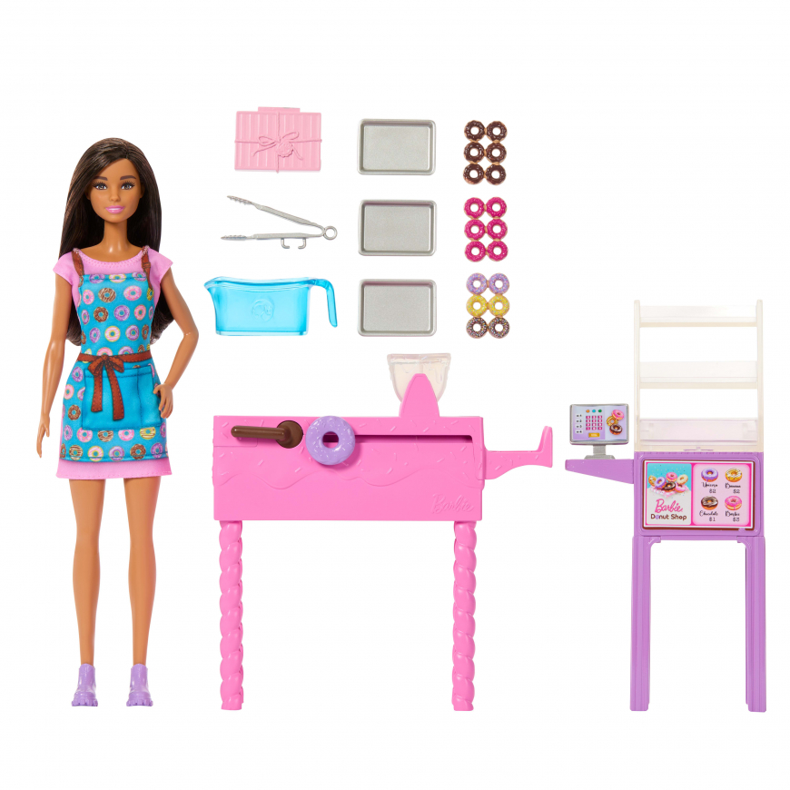 Barbie Careers Donut Shop Playset with Fashion Doll