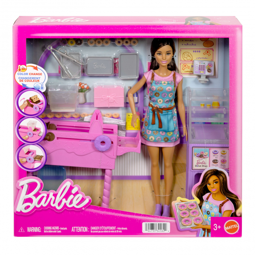 Barbie Careers Donut Shop Playset with Fashion Doll