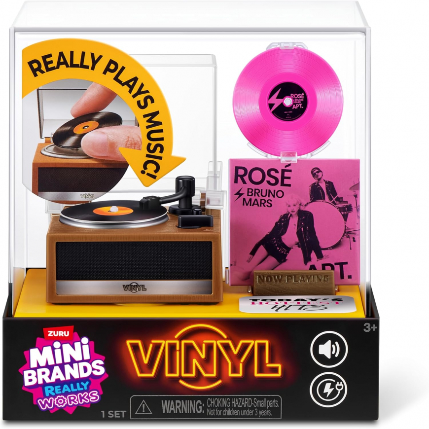 ZURU Mini Brands Vinyls Playset record player