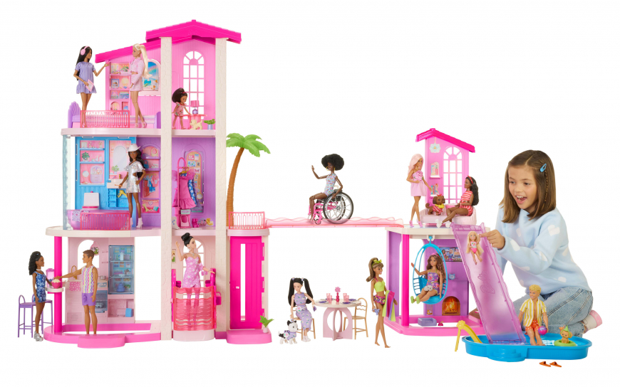 Barbie Customizable Dreamhouse Doll House with Accessories
