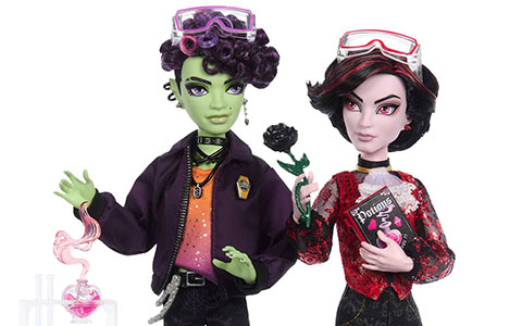 Monster High Skullector 2026 2-pack Kieran Valentine and Spelldon Cauldronello dolls