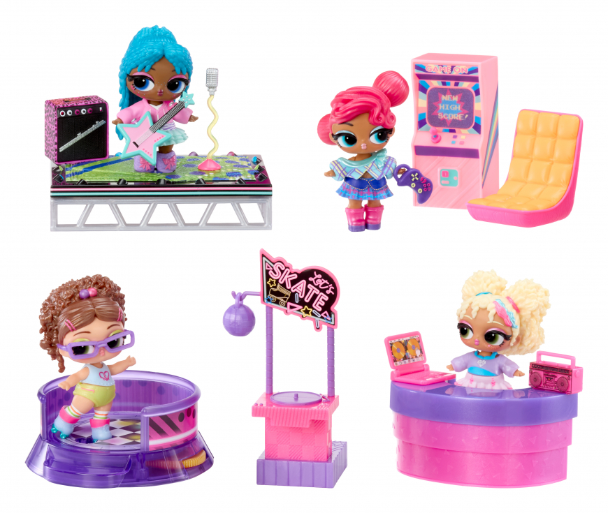 LOL Surprise Music Festival Furniture Packs with dolls