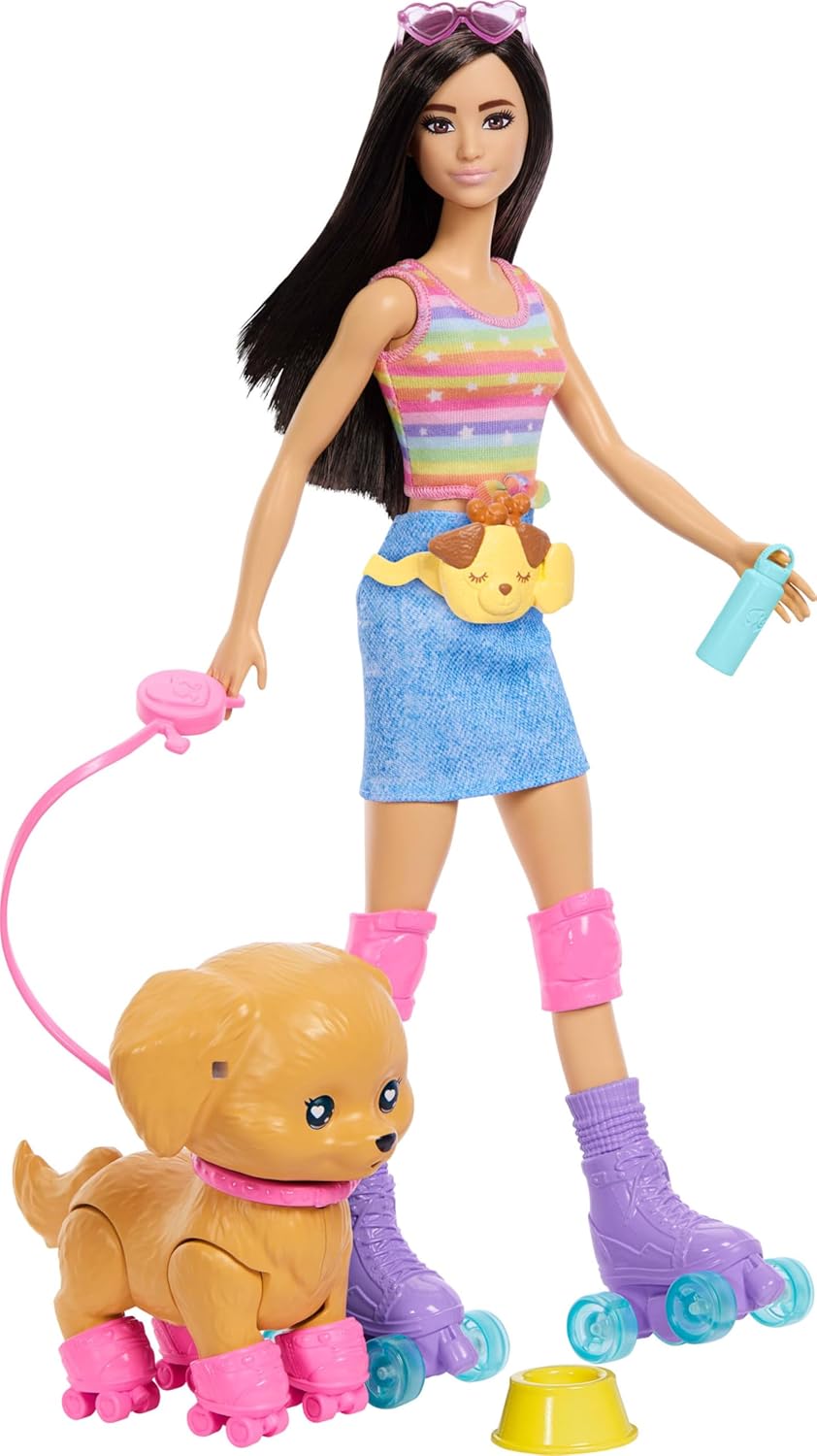 Barbie Pets Barbie Skate 'N Run Pup doll Brunette
