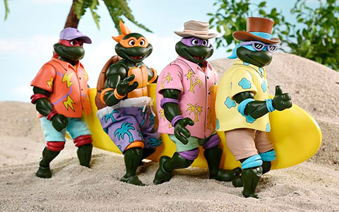 Teenage Mutant Ninja Turtles (Cartoon) Bodacious Beach Bros. 2025 Con Exclusive set is up on Amazon