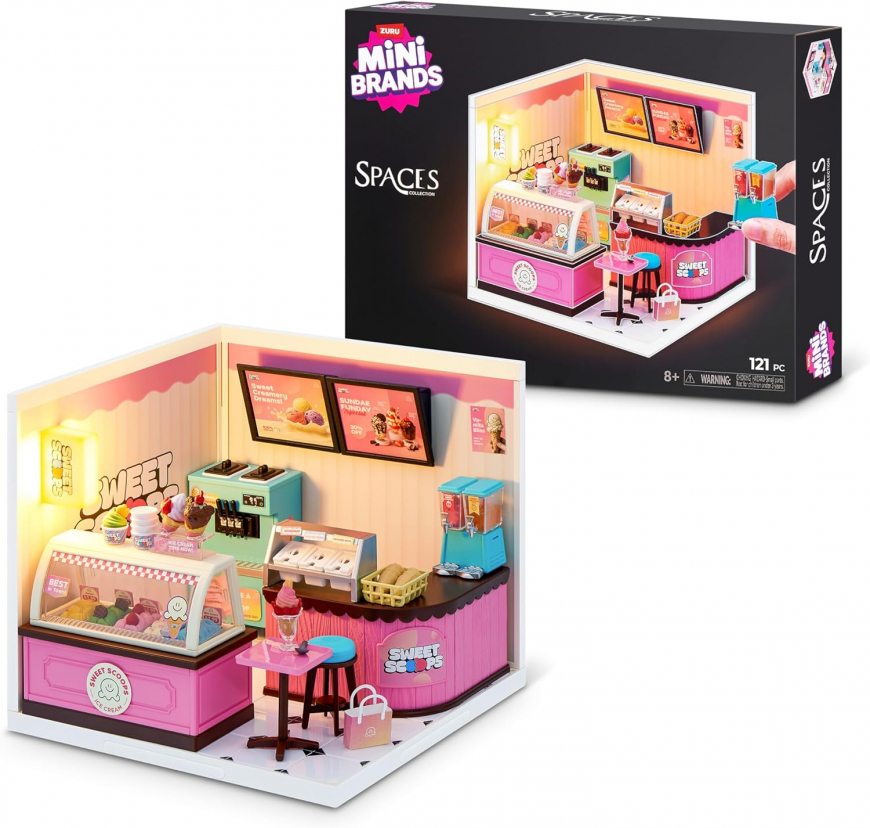 Mini Brands Mini Spaces Sweet Scoop Ice Cream Shop playset