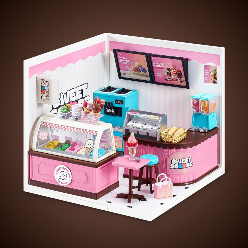 Mini Brands Mini Spaces Sweet Scoop Ice Cream Shop playset