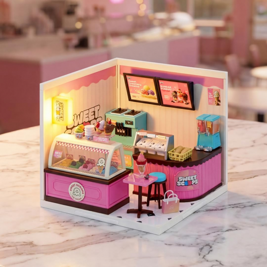 Mini Brands Mini Spaces Sweet Scoop Ice Cream Shop playset
