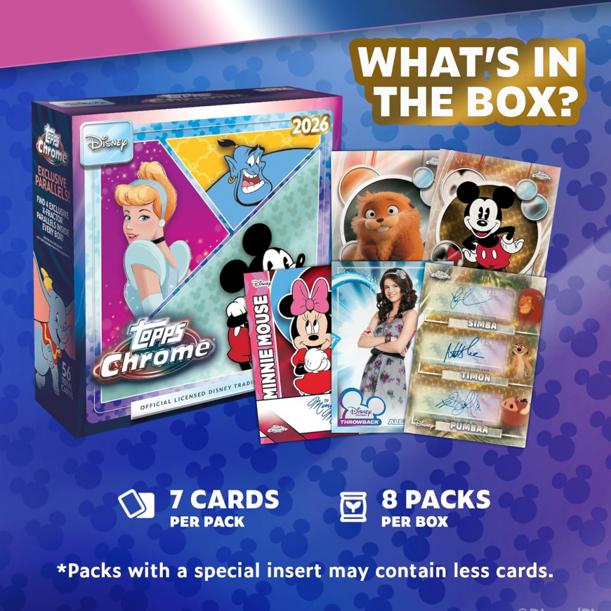 2026 Topps Chrome Disney trading cards
