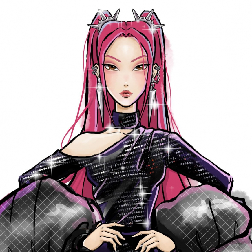 KPop Demon Hunters Mira sleeping bag look