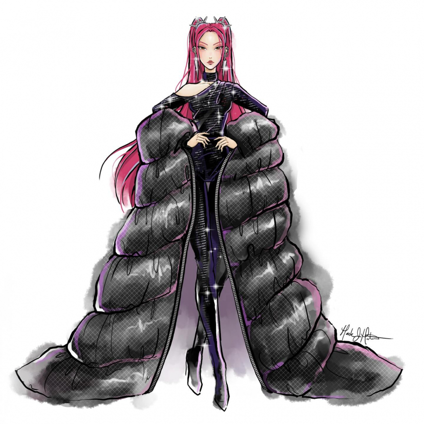 KPop Demon Hunters Mira sleeping bag look