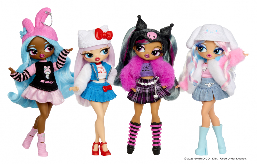 LOL OMG Loves Hello Kitty and Friends dolls Hello Kitty, Kuromi, My Melody and Cinnamoroll