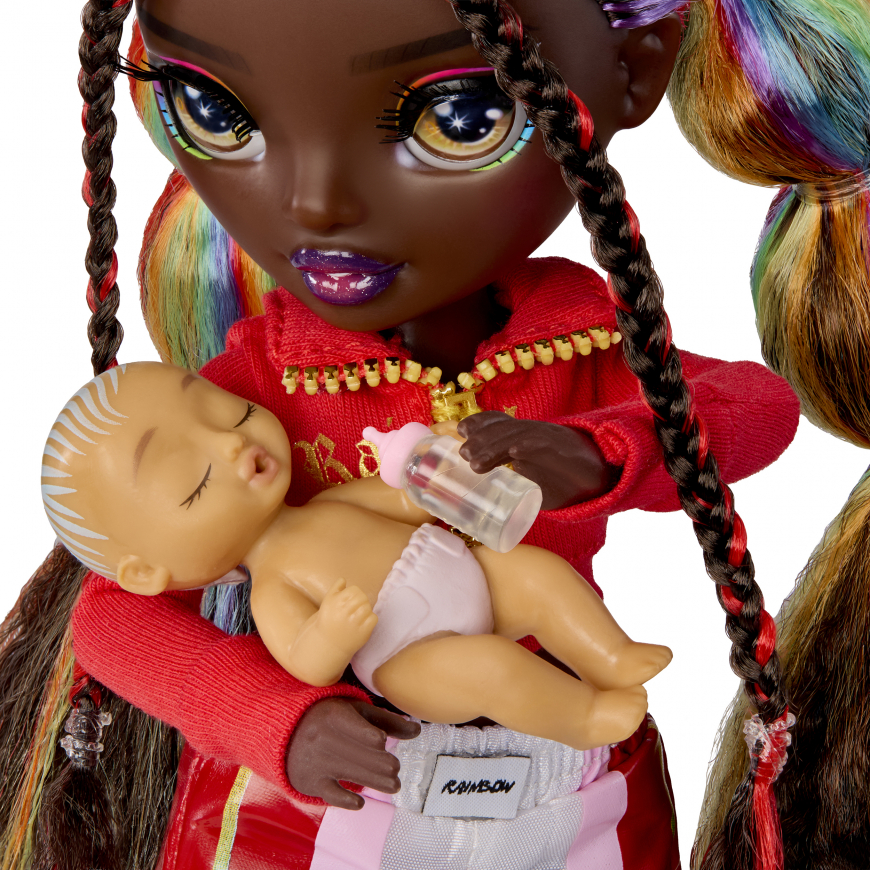Rainbow High Junior High Bestie Babysitters Iris Bow (Rainbow) doll