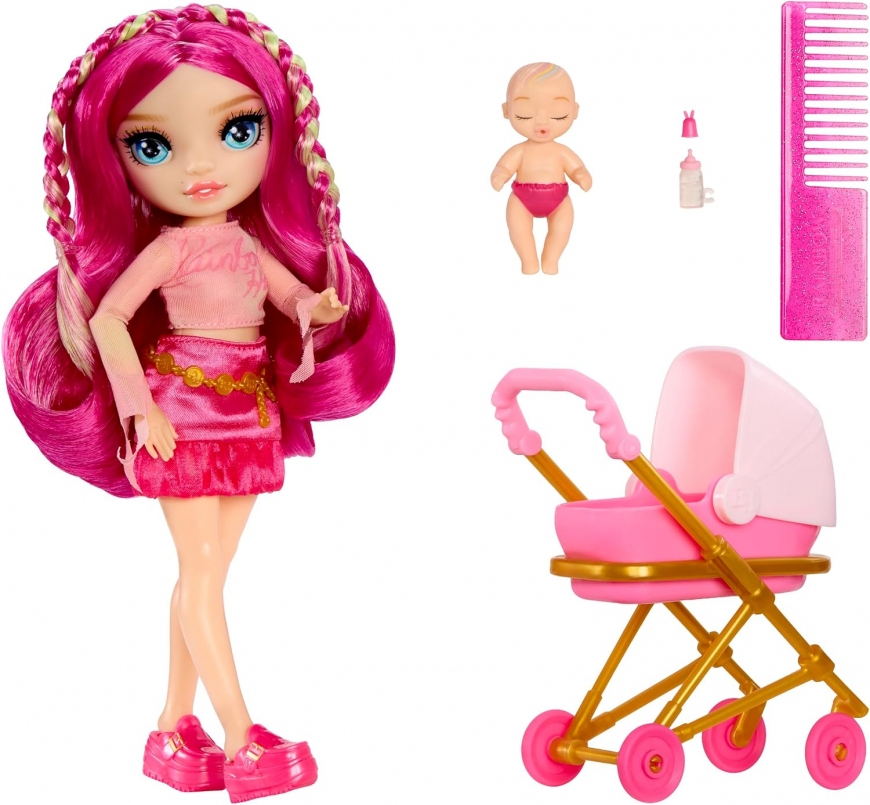 Rainbow High Junior High Bestie Babysitters Stella Monroe (Fuschia) doll