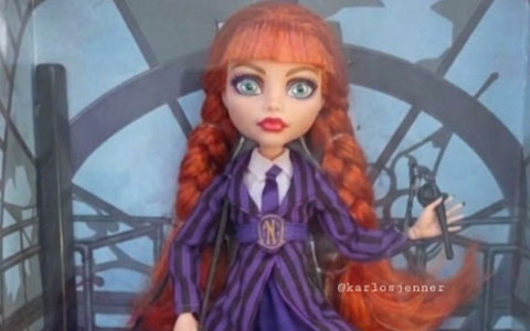 Monster High x Wednesday Agnes doll