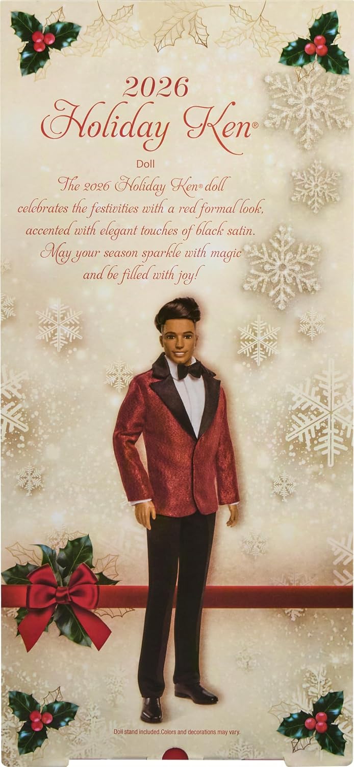 Barbie Signature 2026 Holiday Ken Dark hair doll JJX90