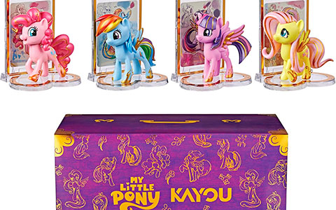 My Little Pony Kayou Friendship in the Cards - 4 Special Edition Pony Toys with Collectible Cards