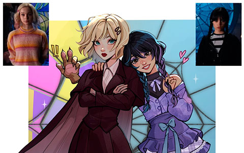 Animation, tv and movie characters role swaps art from naman_doodles