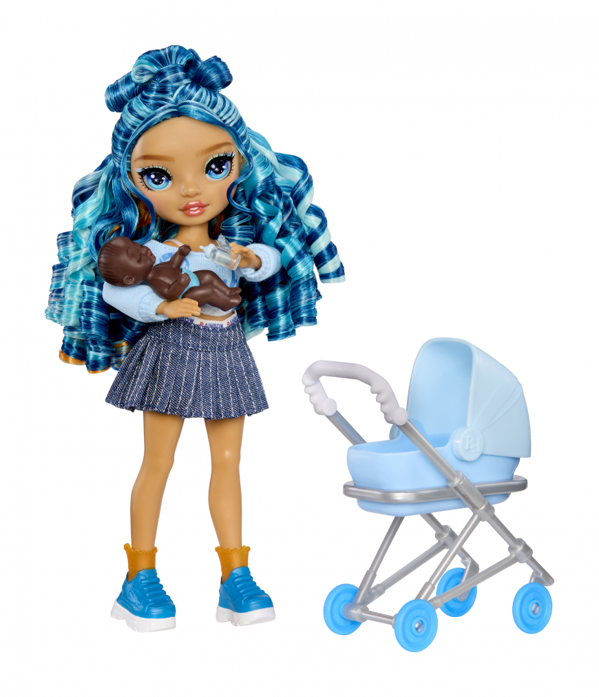 Rainbow High Junior High Bestie Babysitters Skyler Bradshaw (Blue) doll