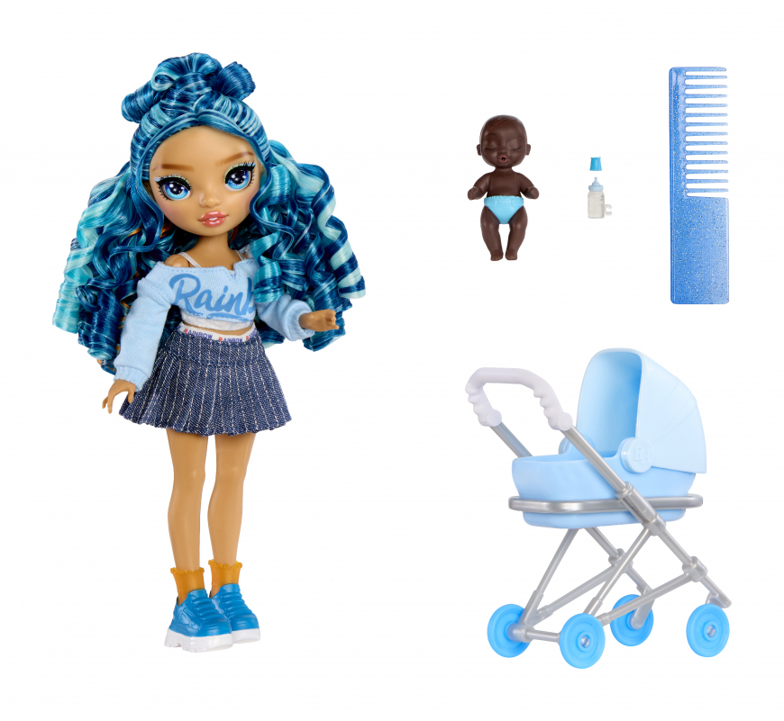 Rainbow High Junior High Bestie Babysitters Skyler Bradshaw (Blue) doll