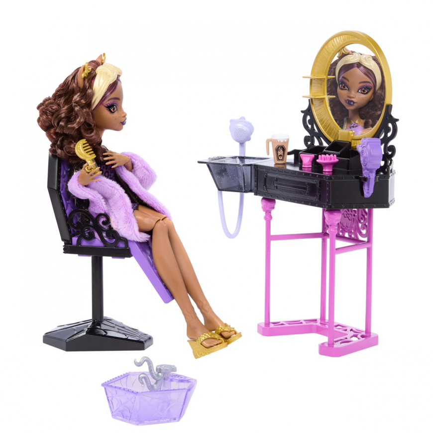 Monster High Clawdeen Wolf Scare-do Salon playset with doll