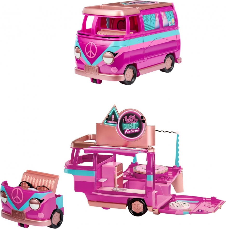 LOL Surprise Music Festival Tour Bus with doll