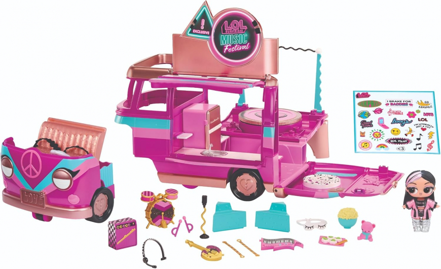 LOL Surprise Music Festival Tour Bus with doll