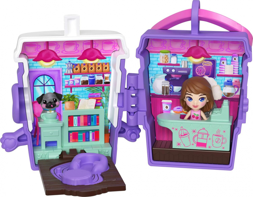Polly Pocket Doll & Mini Compact Duo Bestie Food BFF bakery