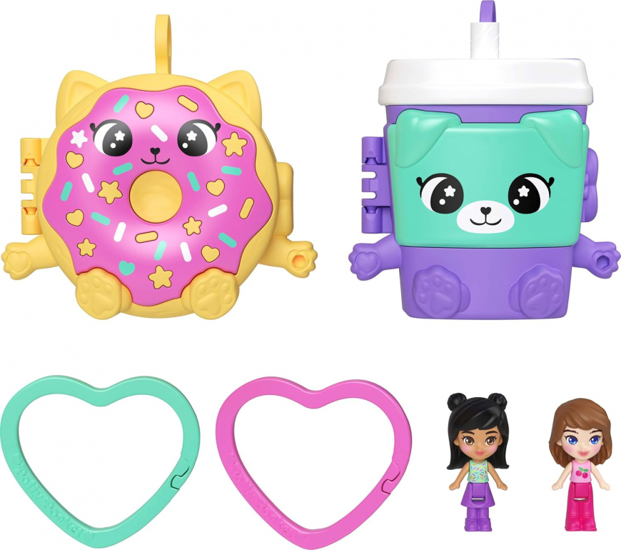 Polly Pocket Doll & Mini Compact Duo Bestie Food BFF bakery