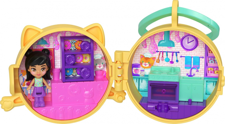 Polly Pocket Doll & Mini Compact Duo Bestie Food BFF bakery