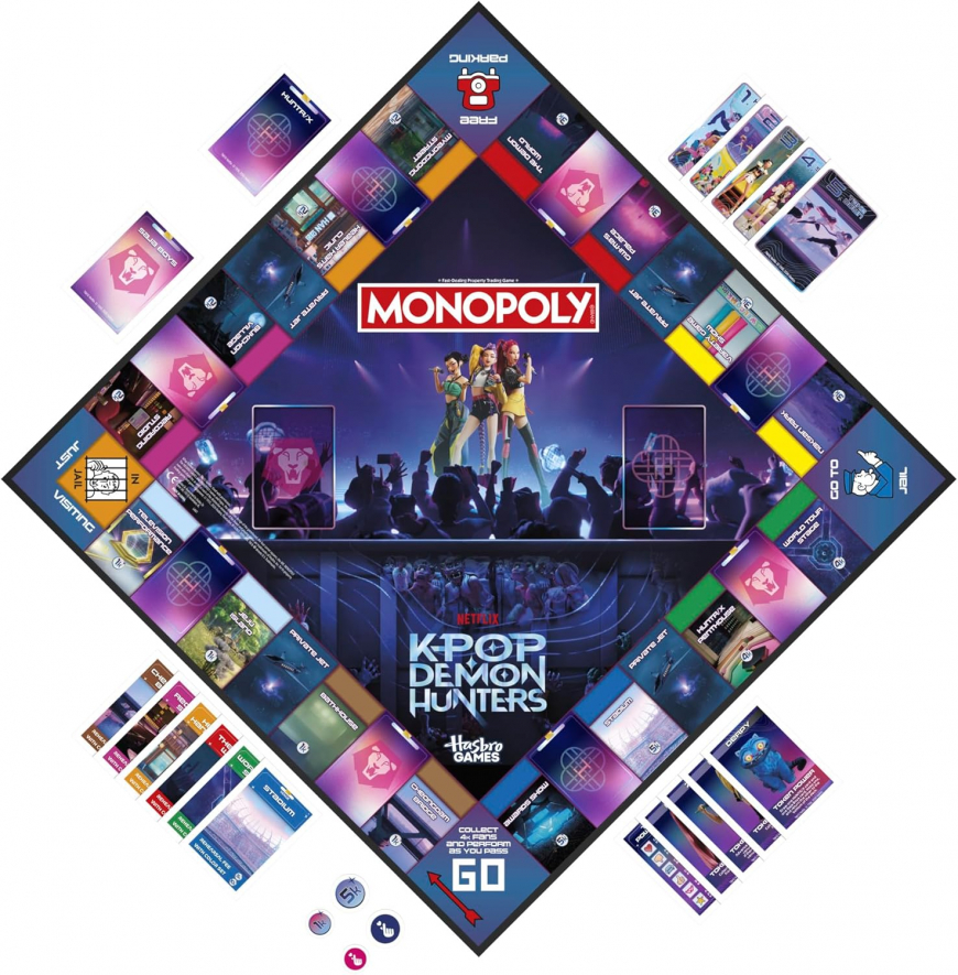 MONOPOLY KPop Demon Hunters trading game