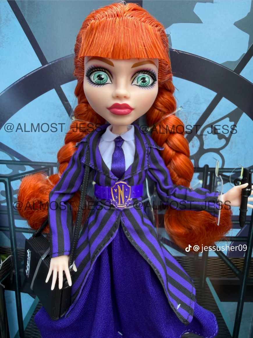 Monster High x Wednesday Agnes doll irl photos