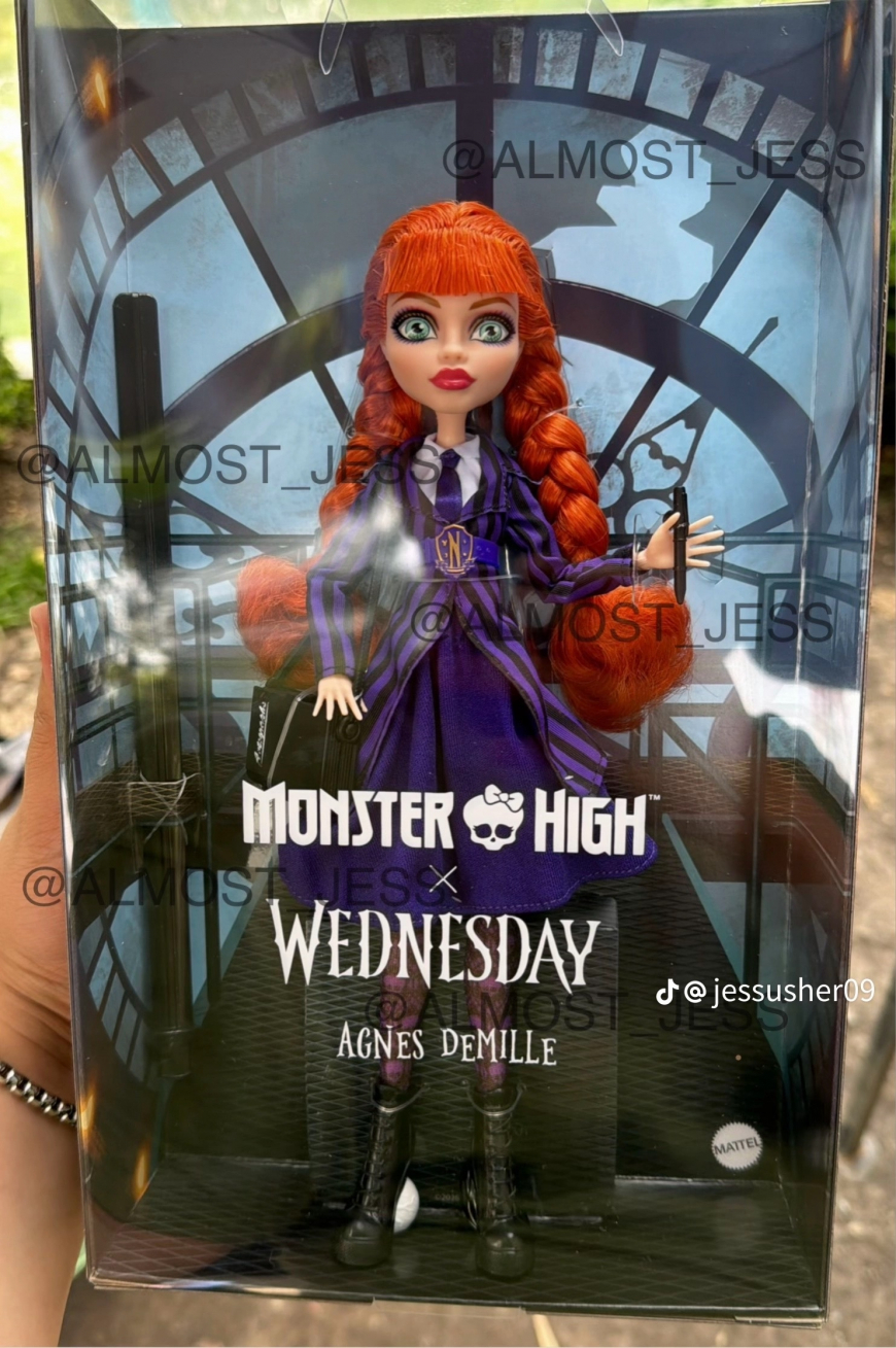 Monster High x Wednesday Agnes doll irl photos